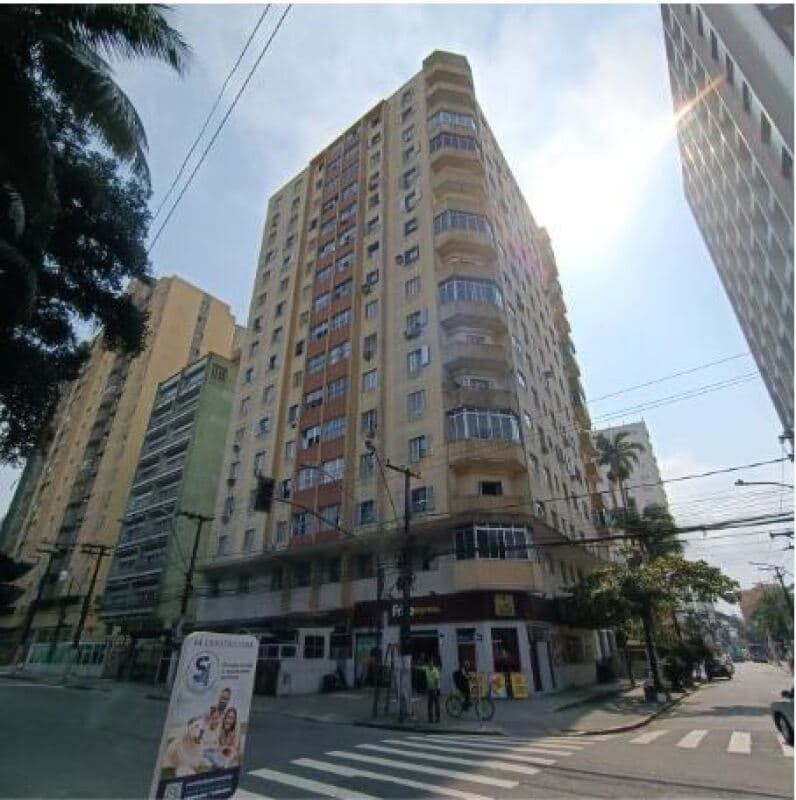 Foto 2 de 18: Apartamento em leilão em São Vicente - SP, bairro Centro — LOTE 001 Os direitos do apto 114-A no CONDOMÍNIO EDIFÍCIO LAS PALMAS, São Vicente