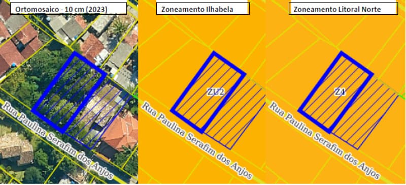 Foto 2 de 3: Terreno em leilão em Ilhabela - SP, bairro Ribeirão — LOTE 008 Terreno Localizado na Rua Paulina Serafim dos Anjos, 235 · Ribeirão (lado sul)