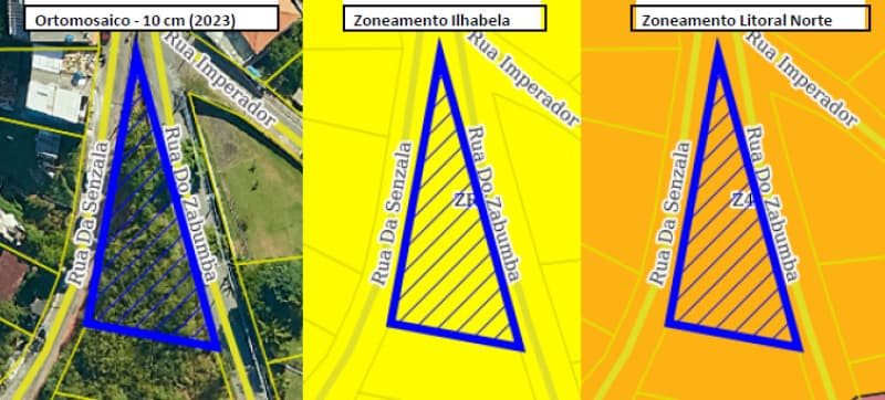 Foto 2 de 3: Terreno em leilão em Ilhabela - SP, bairro Zabumba — LOTE 009 Terreno Localizado na Rua do Zabumba, 750 · Zabumba (lado sul)