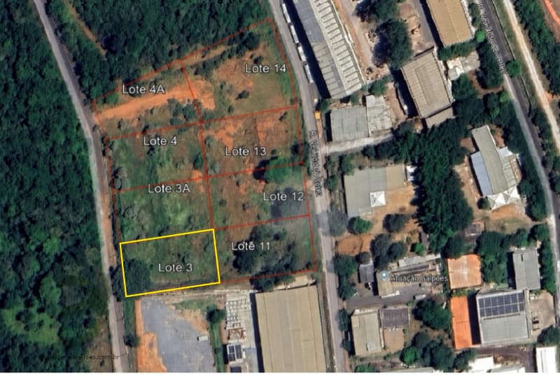 Terreno em leilão em Lagoa Santa - MG, bairro Distrito Industrial Genseng Aparecido de Oliveira — LOTE 001 Terreno
