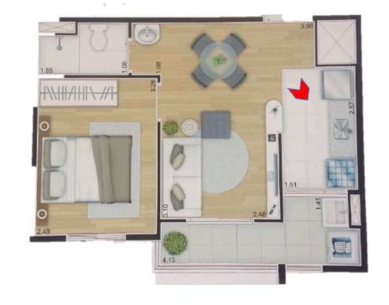 Foto 2 de 7: Apartamento em leilão em Osasco - SP — LOTE 001 50% APARTAMENTO - OSASCO