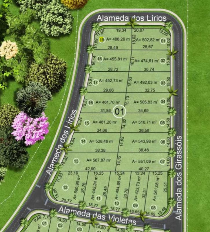 Foto 1 de 7: Terreno em leilão em Porto Velho - RO — LOTE 001 7 (SETE) LOTES NO LOTEAMENTO ECOVILLE - PORTO VELHO