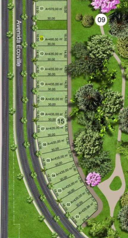 Foto 6 de 7: Terreno em leilão em Porto Velho - RO — LOTE 001 7 (SETE) LOTES NO LOTEAMENTO ECOVILLE - PORTO VELHO