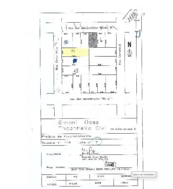 Terreno em leilão em Senador Salgado Filho - RS — LOTE 002-4 O lote urbano nº 13, da quadra nº 116, sem benfeitorias, com a área de 750m², com frente