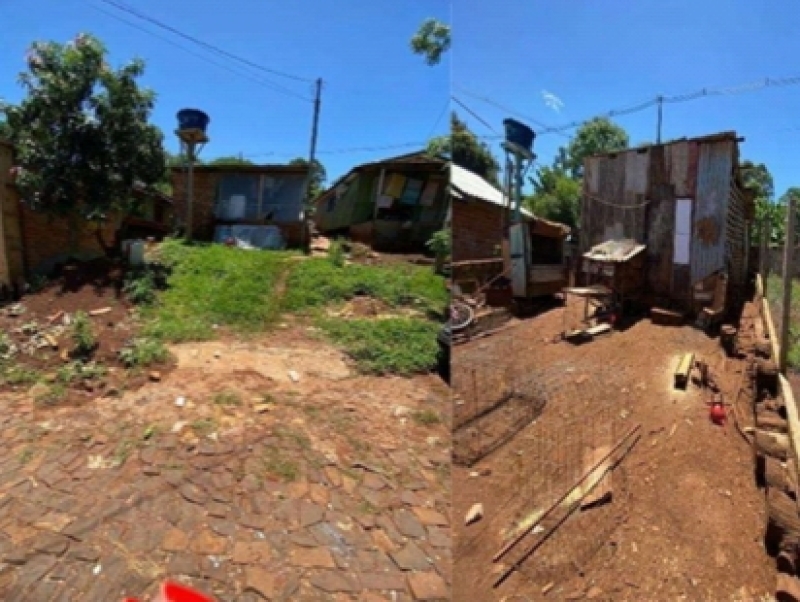 Terreno em leilão em Pérola D'oeste - PR, bairro Centro — LOTE 001 TERRENO (COM CASA NÃO AVERBADA) NO CENTRO DE PÉROLA D´OESTE/PR