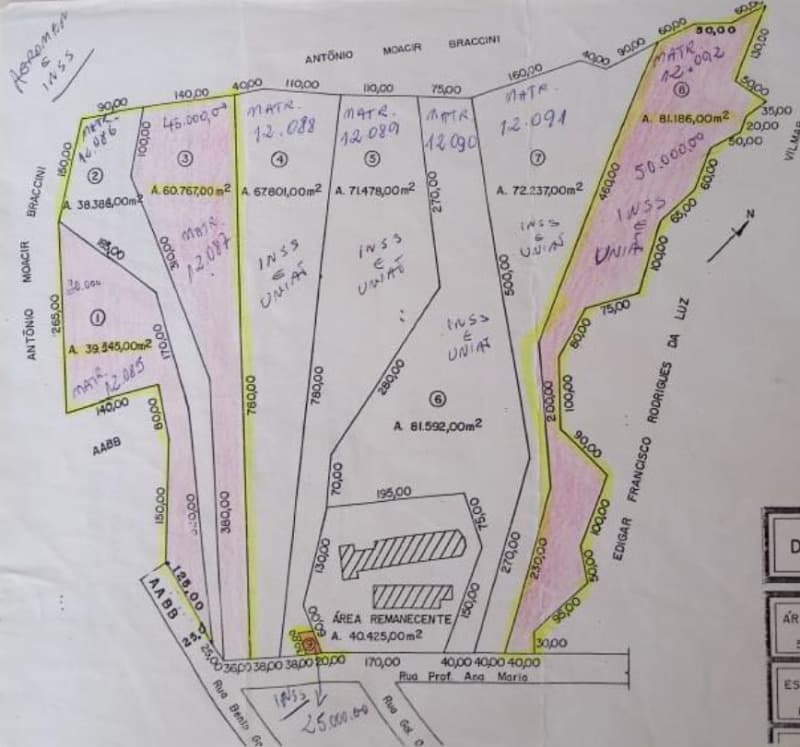 Area Rural em leilão em Encruzilhada Do Sul - RS — LOTE 005 72.237 m² de área de terras, sem benfeitorias em Encruzilhada/RS