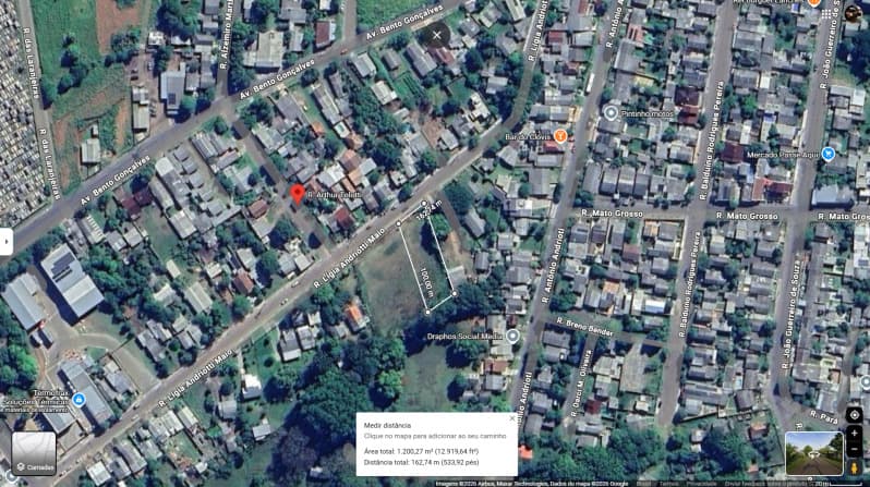 Foto 4 de 4: Terreno em leilão em Charqueadas - RS — LOTE 001 O terreno urbano com aprox. 1.200m² (20x60m) em Charqueadas/RS