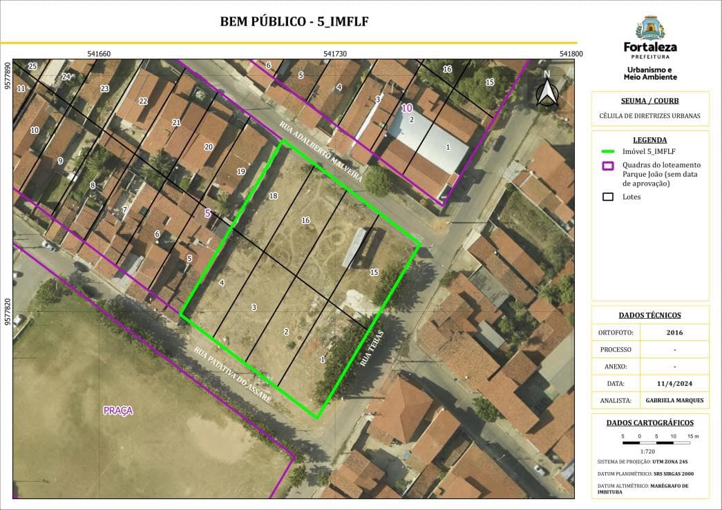 Foto 2 de 2: Terreno em leilão em Fortaleza - CE — LOTE 4: Terreno com 3.060,00 m² - Parangaba FORTALEZA CE