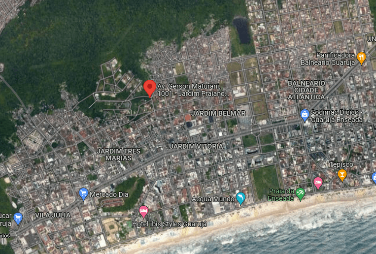 Foto 7 de 9: Terreno em leilão em Guarujá - SP — LOTE 1: Terreno com 525 m² - Enseada