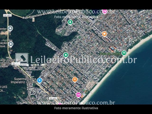 Foto 8 de 11: Terreno em leilão em Florianópolis - SC — FLORIANÓPOLIS (SC): IMÓVEL JURERÊ 450,00m²