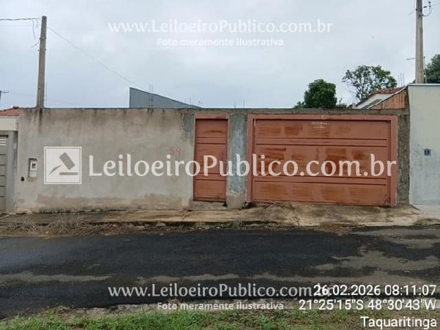 Casa em leilão em Taquaritinga - SP, bairro Jardim dos Ipês — TAQUARITINGA (SP):  CASA 61,28M2