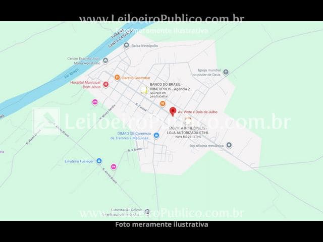 Foto 3 de 3: Terreno em leilão em Irineópolis - SC, bairro Centro — IRINEÓPOLIS (SC): TERRENO URBANO 864,00 m²