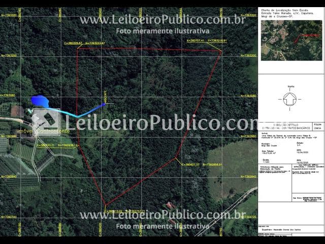 Foto 5 de 12: Area Rural em leilão em Mogi Das Cruzes - SP, bairro Caputera — MOGI DAS CRUZES (SP): TERRENO RURAL 135.272,00 m²