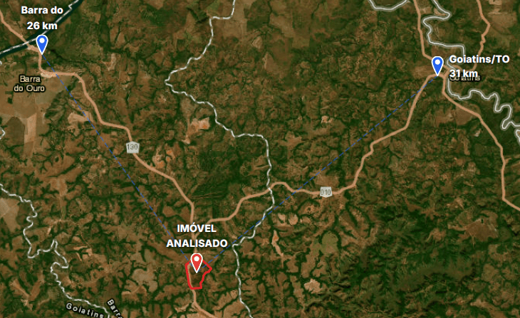 Foto 2 de 2: Area Rural em leilão em Barra Do Ouro - TO — IMÓVEIS RURAIS — LOTE Nº 01