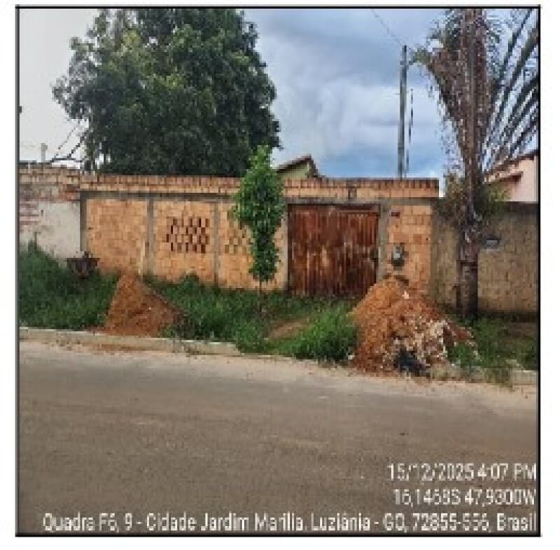 Casa em leilão em Luziânia - GO, bairro Jardim Marilia — LOTE 103 [8555511094062] CASA 51,13M² - LUZIANIA / GO