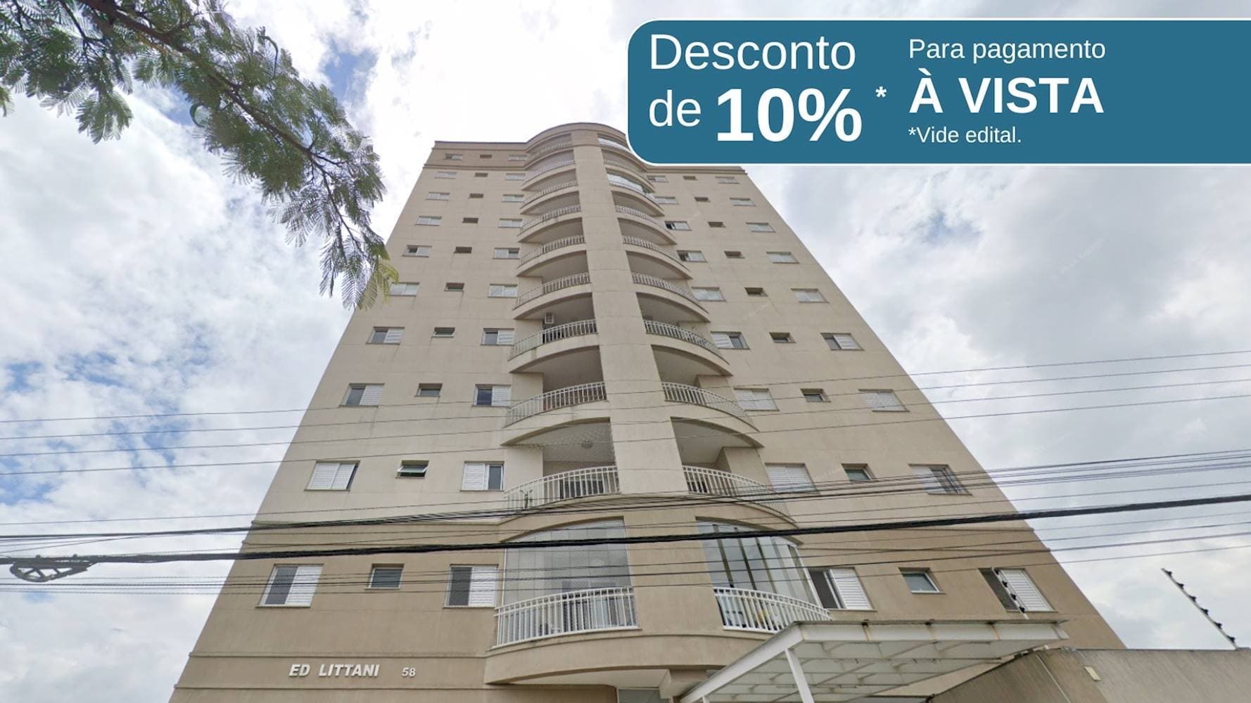 Foto 1 de 7: Apartamento em leilão em Taubaté - SP — Apartamento no "Edifício Litani" - Jardim Maria Augusta - Taubaté/SP