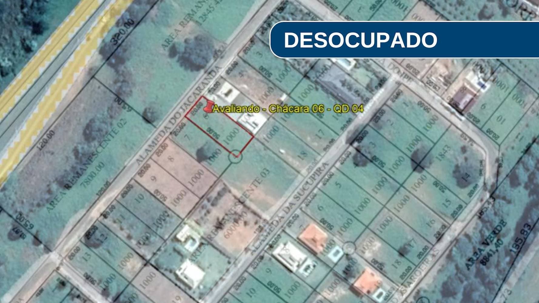 Foto 1 de 4: Terreno em leilão em Carmópolis de Minas - MG — Terreno em Carmópolis de Minas/MG | Lote 06 - Quadra 04 | 1.000,00 m²