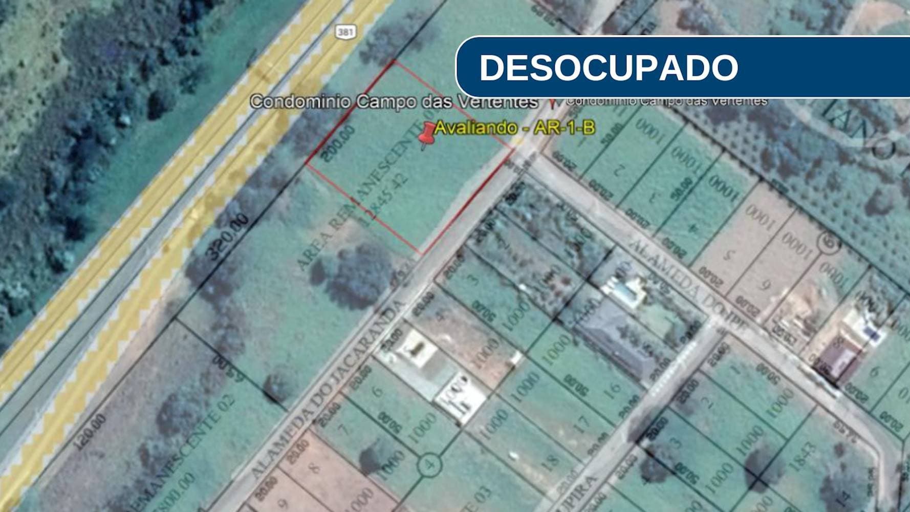 Foto 1 de 4: Terreno em leilão em Carmópolis de Minas - MG — Terreno em Carmópolis de Minas/MG | Lote 1-B | 3.745,42 m²