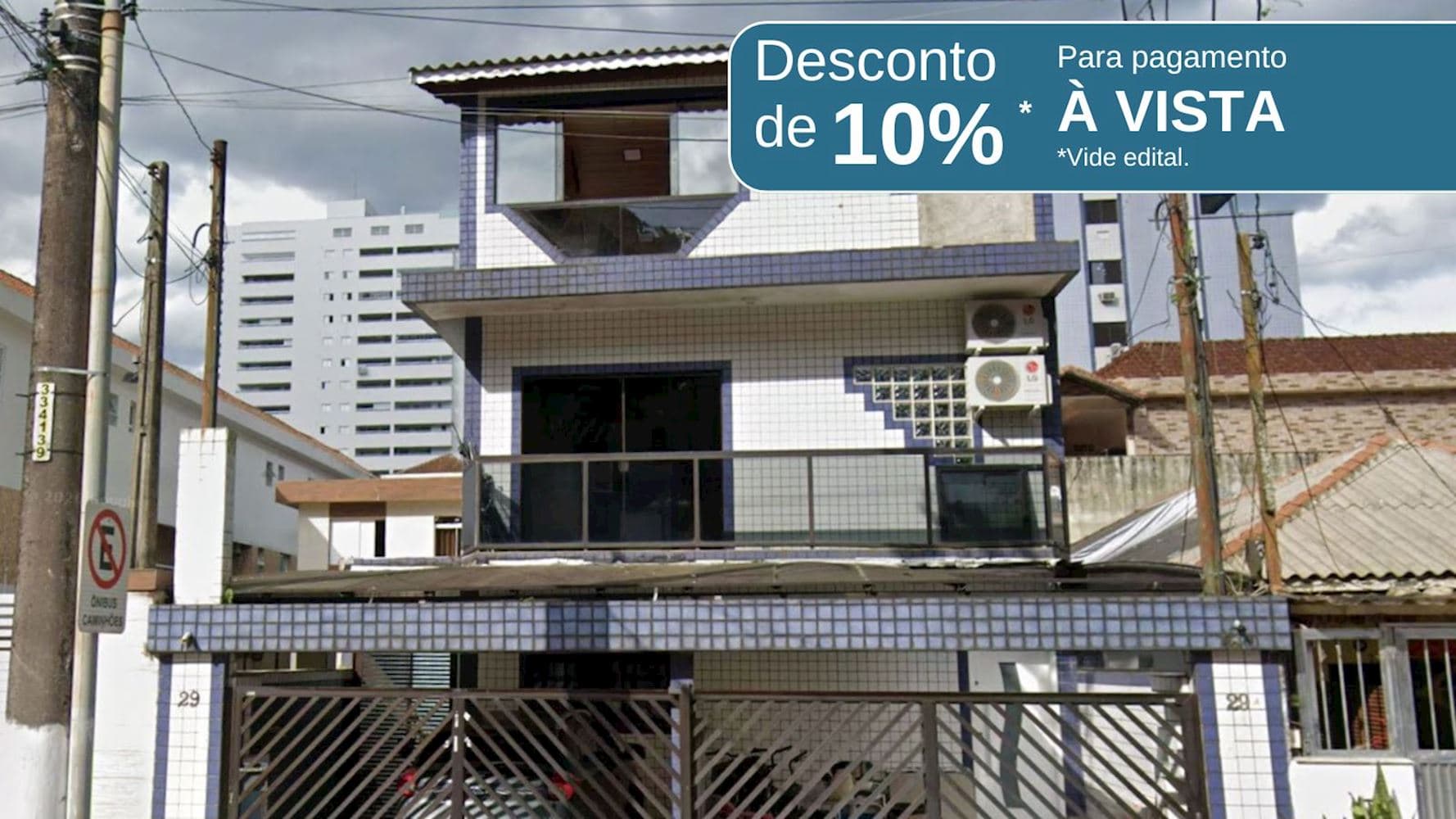 Foto 1 de 6: Casa em leilão em Santos - SP, bairro Marapé — Casa em Marapé - Santos/SP