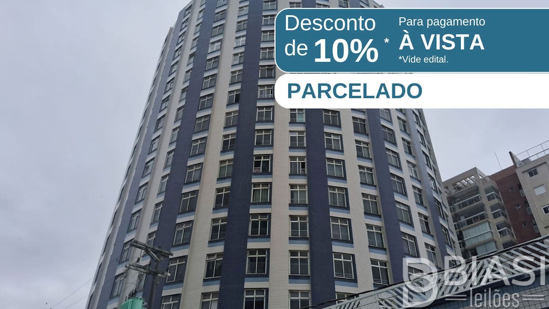 Foto 1 de 8: Apartamento em leilão em Itanhaém - SP, bairro Praia do Sonho — Apartamento no "Edifício Abarebebê" - Praia do Sonho - Itanhaém/SP