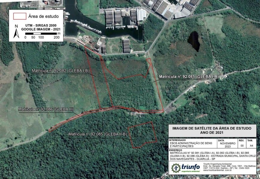 Foto 7 de 16: Terreno em leilão em Guarujá - SP — Oportunidade de Terreno para incorporação residencial, comercial e industrial - 131.431m², sendo 101.000m² plano - Astúrias CING