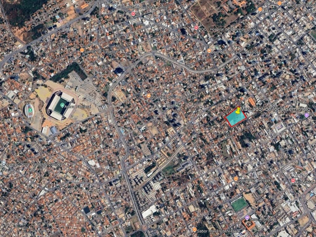 Foto 6 de 6: Terreno em leilão em Cuiabá - MT, bairro Goiabeira — Imóvel Comercial, 3.697,29m², Centro Sul, Cuiabá/MT