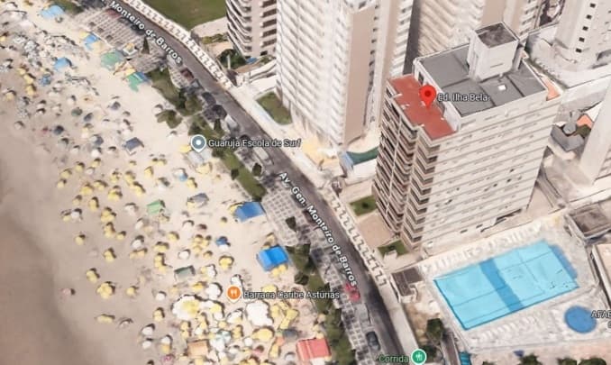 Foto 3 de 20: Apartamento em leilão em Guarujá - SP, bairro Vila Luis Antônio — Apartamento, 192,35m², VISTA MAR, 2 Vagas de garagem, Edifício Ilha Bela, Guarujá/SP