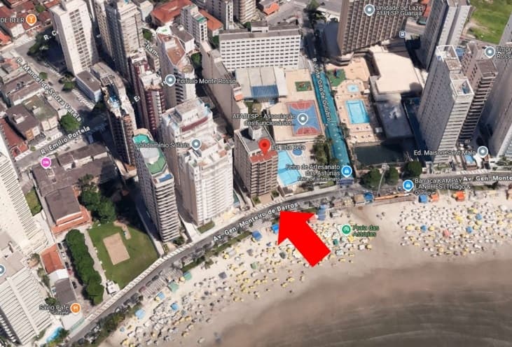Foto 1 de 20: Apartamento em leilão em Guarujá - SP, bairro Vila Luis Antônio — Apartamento, 192,35m², VISTA MAR, 2 Vagas de garagem, Edifício Ilha Bela, Guarujá/SP