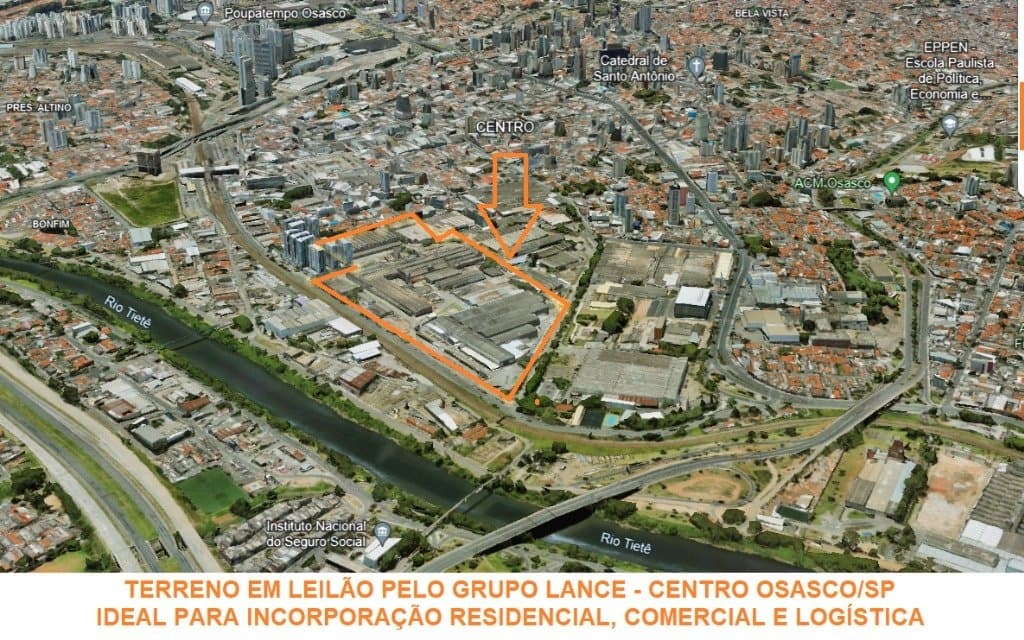Foto 1 de 31: Comercial em leilão em Osasco - SP — Imóvel Industrial para Incorporação, 175.586,m², área edificada de 83.086m², Centro, Osasco/SP
