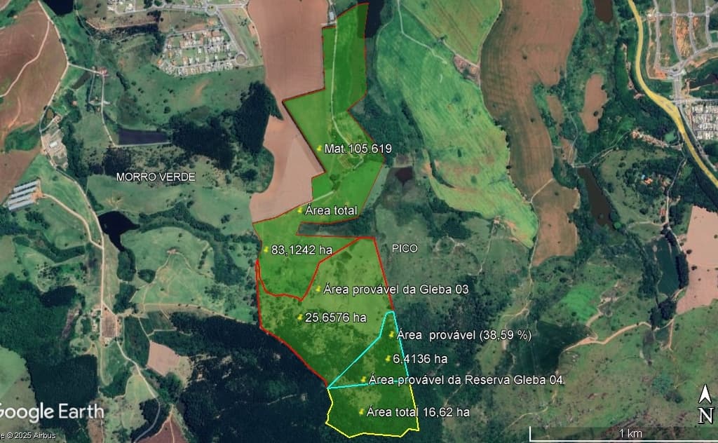 Foto 2 de 3: Area Rural em leilão em Bragança Paulista - SP — 38,5955% Imóvel Rural, 83 hectares, Fazenda Morro Verde, Bragança Paulista/SP