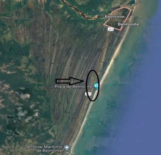 Foto 2 de 2: Area Rural em leilão em Belmonte - BA — Área de terras, A.T.: 140.000,00m², Campos das Cabaceiras, Belmonte/BA
