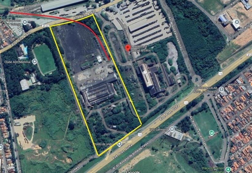 Foto 2 de 12: Comercial em leilão em Caçapava - SP — Imóvel Industrial, 115.505,00m², Rodovia Presidente Dutra Km 126, Caçapava/SP
