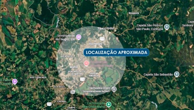Foto 1 de 2: Area Rural em leilão em Rio Negro - PR, bairro Alto das Palmeiras — Imóvel Rural 30.773 m² - Alto das Palmeiras - Rio Negro - PR