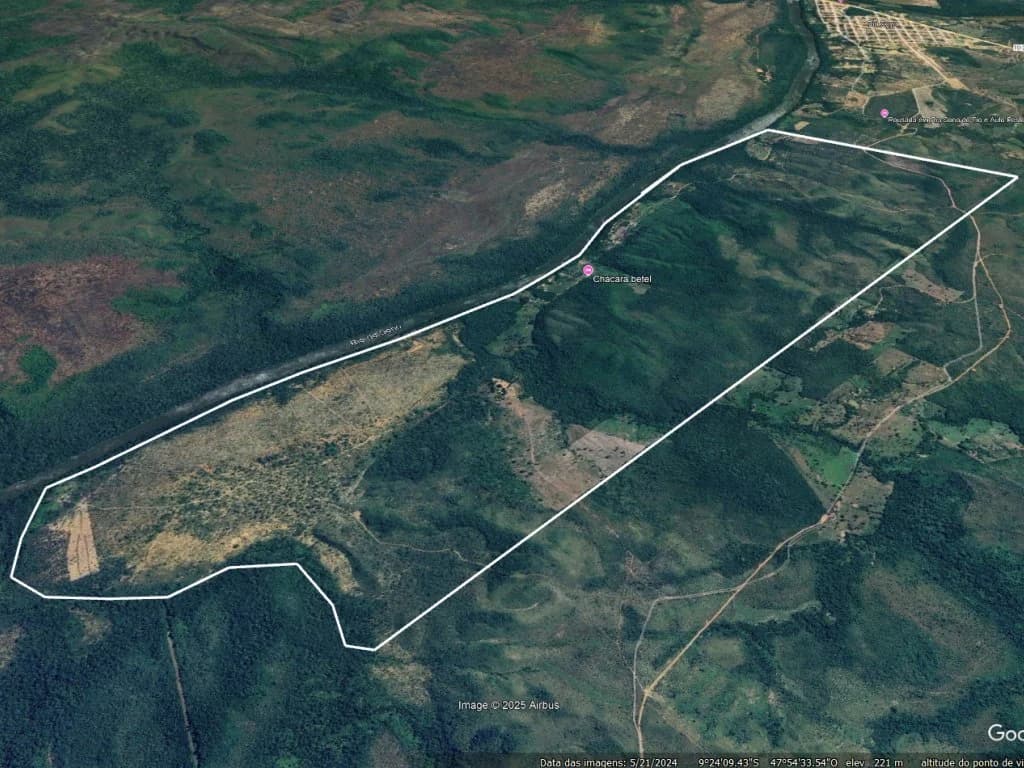 Area Rural em leilão em Rio Sono - TO — Área Rural 1.250 ha (Loteamento Piabanha) - Rio Sono - TO