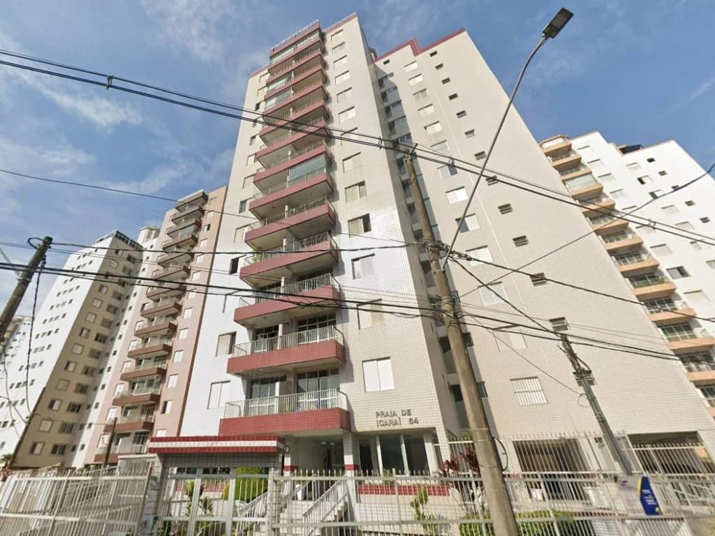 Foto 3 de 10: Apartamento em leilão em Praia Grande - SP, bairro Guilhermina — Apartamento 49 m² (01 vaga) - Praia da Guilhermina - Praia Grande - SP
