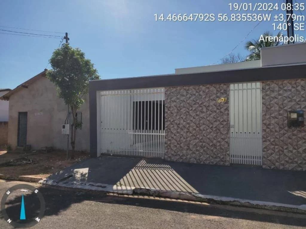 Foto 1 de 19: Casa em leilão em Arenápolis - MT, bairro Bela Vista — Casa, Padrão, 1 Vaga(S) de Garagem