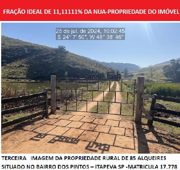 Foto 1 de 4: Area Rural em leilão em Itapeva - SP, bairro Bairro dos Pintos — Imóvel Rural | Itapeva /SP