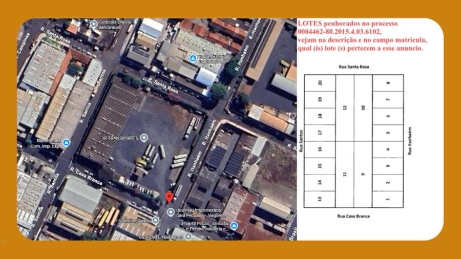 Foto 2 de 3: Terreno em leilão em Ribeirão Preto - SP, bairro Vila Brasil — UM TERRENO URBANO EM RIBEIRÃO PRETO-SP, CONSTITUÍDO PELO LOTE Nº 11 DA QUADRA Nº 9 DA VILA BRASIL, COM FRENTE PARA A RUA CASA BRANCA, ÁREA TOTAL 528M2__