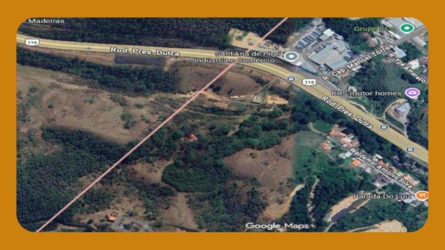 Foto 2 de 3: Terreno em leilão em Piraí - RJ — TERRENO, LOCALIZADO NA RODOVIA PRESIDENTE DUTRA, KM 237+300, SENTIDO NORTE, PIRAÍ/RJ, COM ÁREA TOTAL DE 62.920M².__