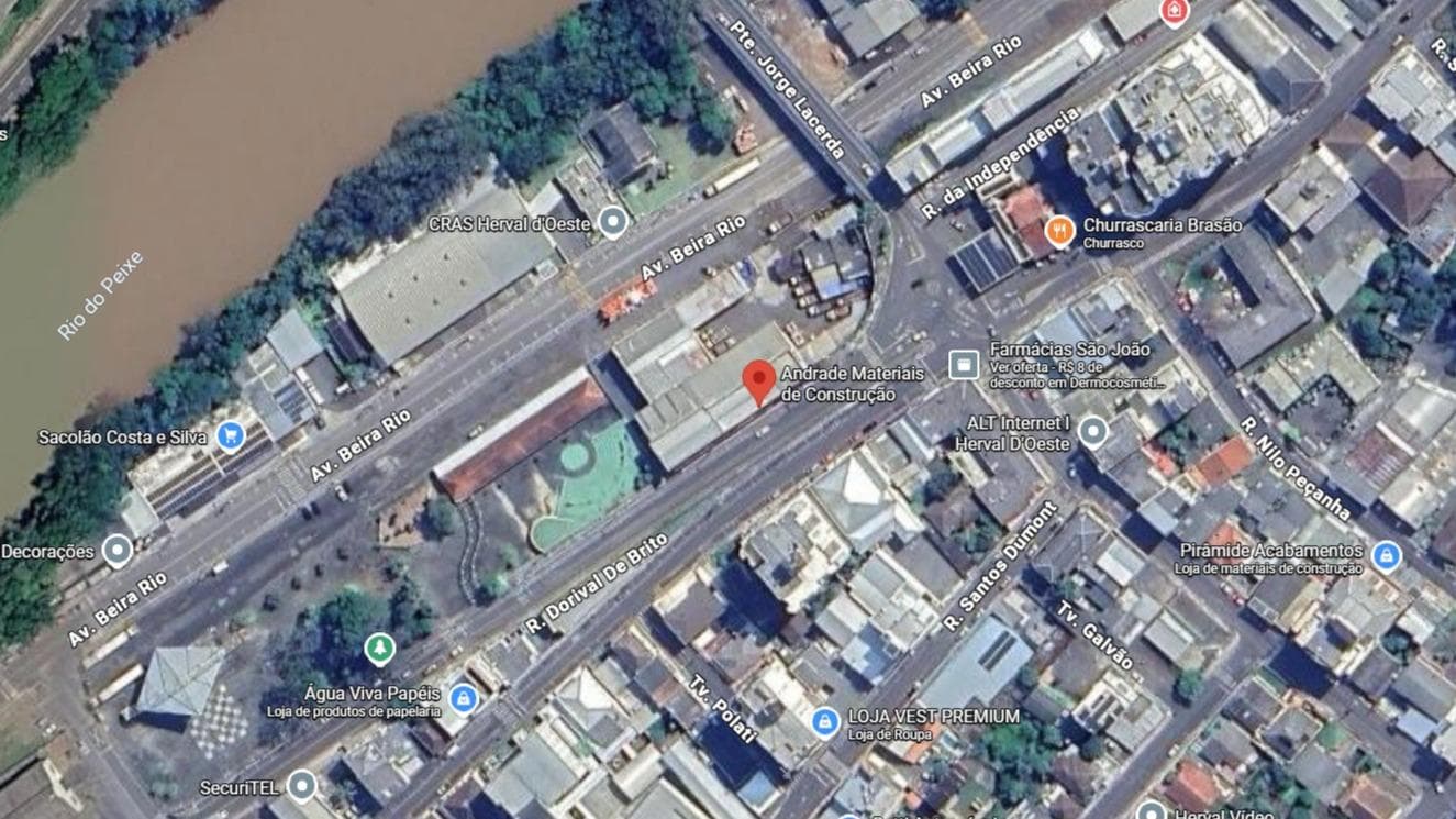 Foto 3 de 4: Comercial em leilão em Herval D'oeste - SC, bairro Centro — Imóvel Comercial, A.T.: 3.804m², A.C.: 3.301m², Centro, Herval d'Oeste/SC