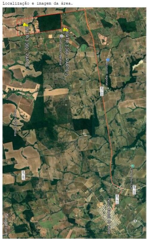 Foto 1 de 6: Area Rural em leilão em Nova Canaã Do Norte - MT — LOTE 001 FAZENDA NOVA AMÉRICA COM 555,9357 Hás, EM NOVA CANAÃ DO NORTE-MT.