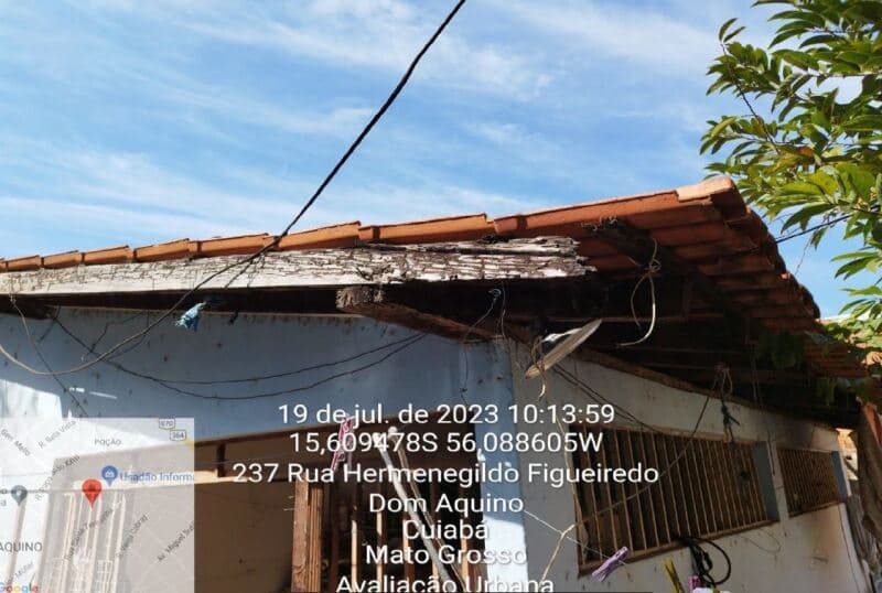 Foto 18 de 23: Terreno em leilão em Cuiabá - MT, bairro Dom Aquino — LOTE 001 Terreno com benfeitorias (casa). Com área do terreno de 1348,64m² e área construída de 82,9