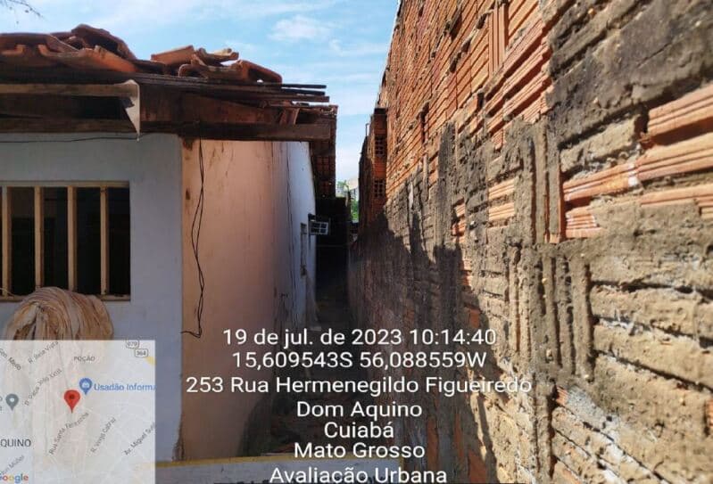 Foto 19 de 23: Terreno em leilão em Cuiabá - MT, bairro Dom Aquino — LOTE 001 Terreno com benfeitorias (casa). Com área do terreno de 1348,64m² e área construída de 82,9