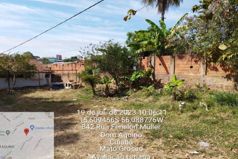 Foto 22 de 23: Terreno em leilão em Cuiabá - MT, bairro Dom Aquino — LOTE 001 Terreno com benfeitorias (casa). Com área do terreno de 1348,64m² e área construída de 82,9