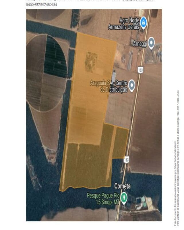 Foto 20 de 20: Area Rural em leilão em Sinop - MT, bairro Lidia — LOTE 001 LEILÃO SICOOB - FAZENDA EM SINOP/MT – 116,326 HECTARES – 15 KM DE SINOP, BEIRA BR-163