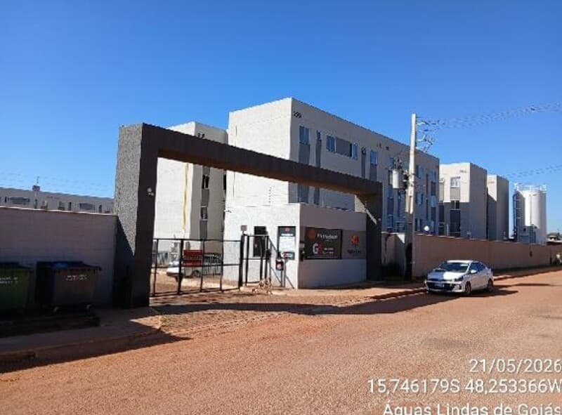 Apartamento em leilão em Águas Lindas De Goiás - GO, bairro Chacaras Coimbra — LOTE 043 Apartamento com 53,98M² de Área Privativa em AGUAS LINDAS DE GOIAS/GO