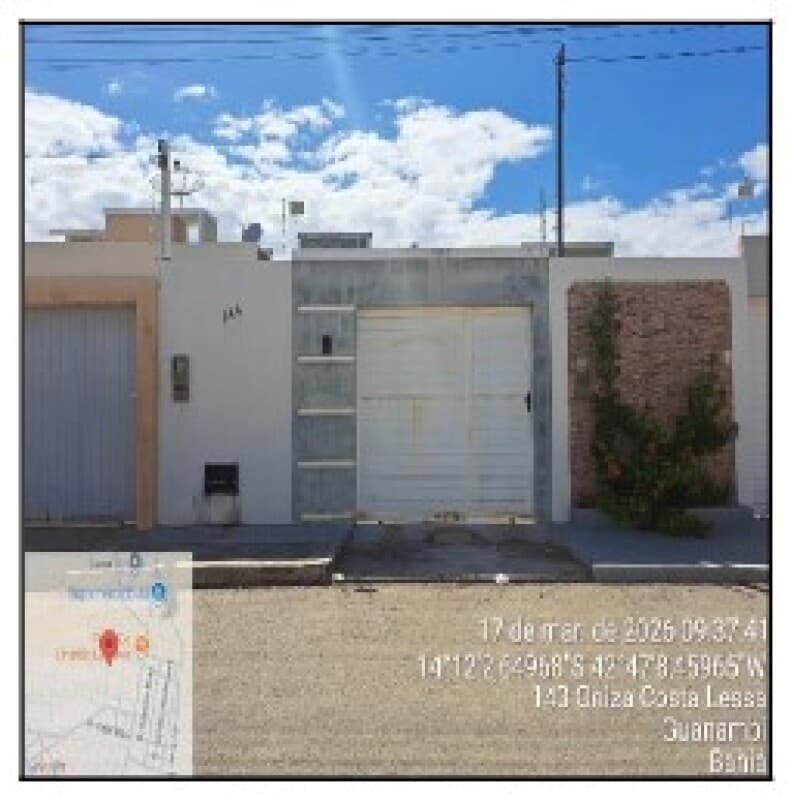 Casa em leilão em Guanambi - BA — LOTE 015 Casa - AREA PRIVATIVA (M²): 80,38 BAIRRO: CIDADE: GUANAMBI-BA