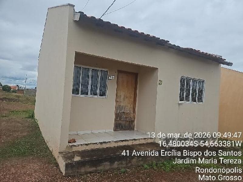 Casa em leilão em Rondonópolis - MT, bairro Jardim Maria Tereza — LOTE 156 Casa - AREA PRIVATIVA (M²): 51,35 BAIRRO: JARDIM MARIA TEREZA CIDADE: RONDONOPOLIS-MT