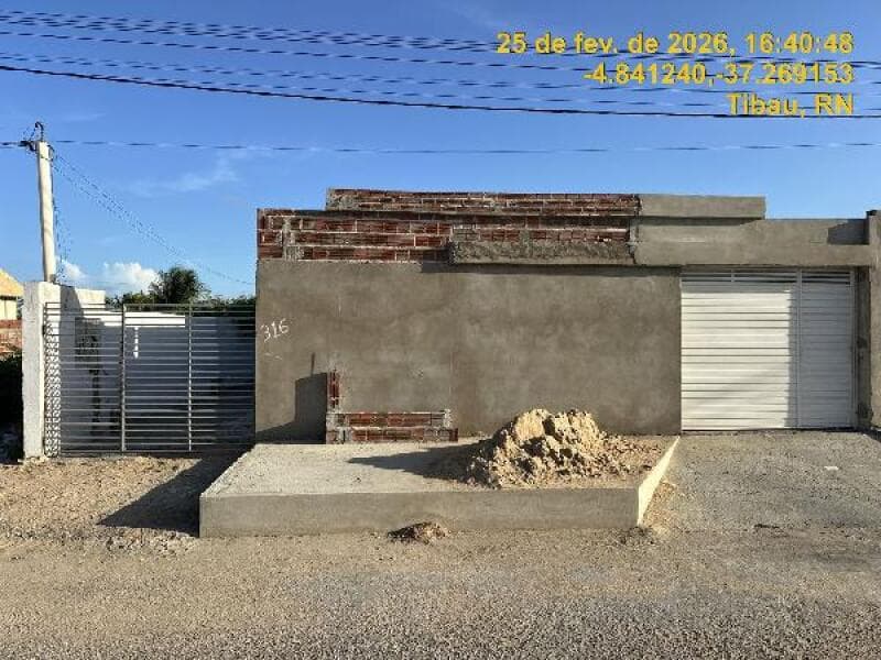 Casa em leilão em Tibau - RN — LOTE 384 Casa - AREA PRIVATIVA (M²): 61,63 BAIRRO: CIDADE: TIBAU-RN