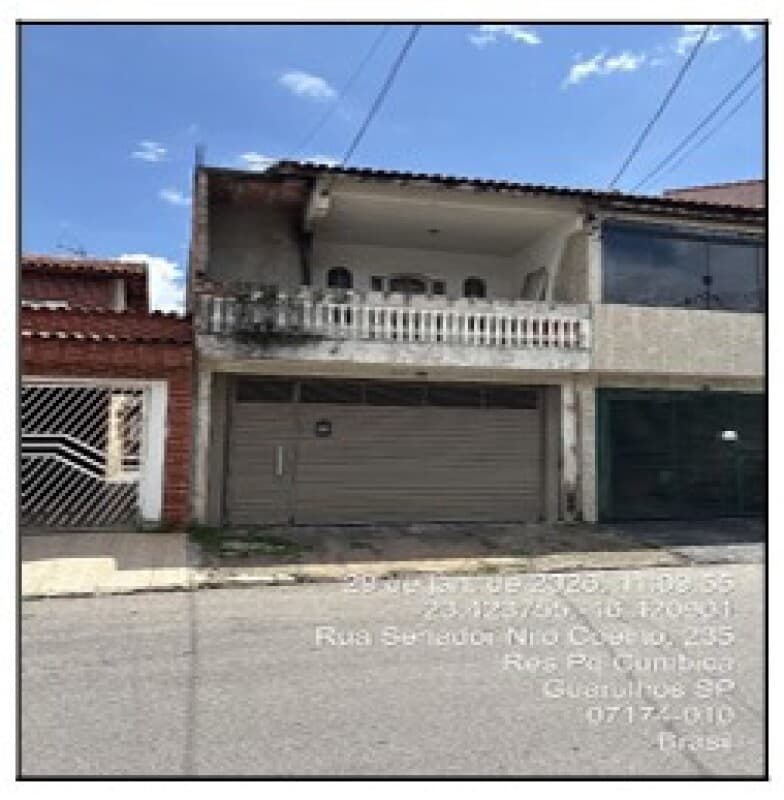 Casa em leilão em Guarulhos - SP, bairro Residencial Parque Cumbica — LOTE 463 Casa - AREA PRIVATIVA (M²): 167,33 BAIRRO: RESIDENCIAL PARQUE CUMBICA CIDADE: GUARULHOS-SP